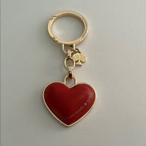 Kate Spade Red and Gold Heart Bag Charm